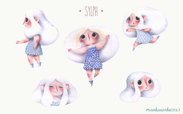 Sylph project book - White Girl Diseño de Personajes