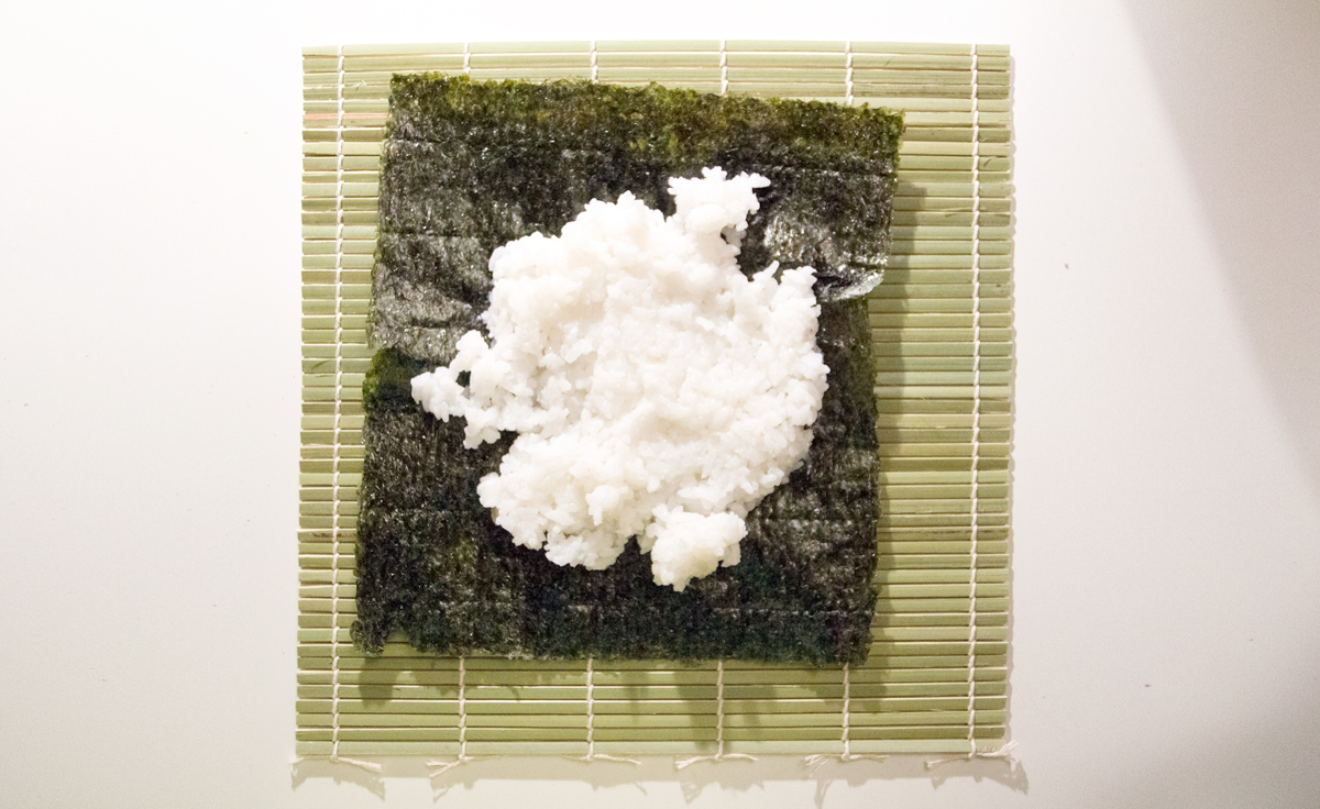 Sushi arroz y alga nori